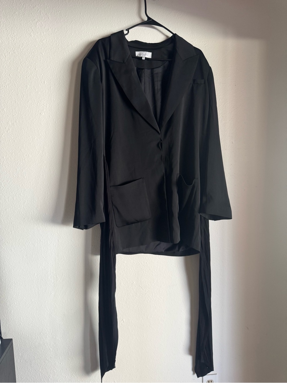 L'Academie Black Mini Blazer with Waist Ties